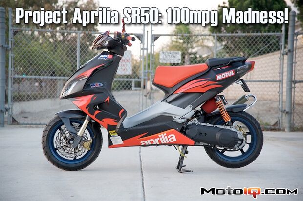 100 MPG Madness, Project Aprilia SR50- Brakes, Bling and